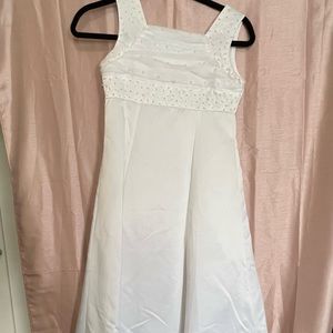 White flower girls dress